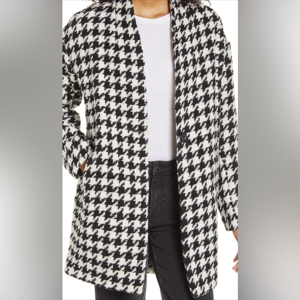 Houndstooth Cocoon Coat